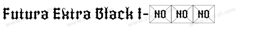 Futura Extra Black I字体转换